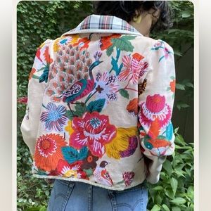 Alix of Bohemia Garden Moto Floral Print Jacket in Size Large